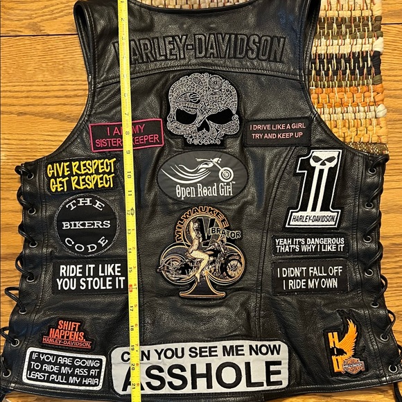Harley-Davidson Jackets & Blazers - 🏍 Ladies most NEEDFUL HARLEY DAVIDSON ESSENTIAL VEST EVER‼️🏍 PATCHED, LACED‼️